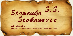 Stamenko Stokanović vizit kartica